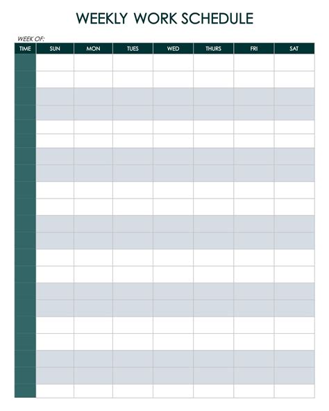 工作分配表設計|Free schedule templates 